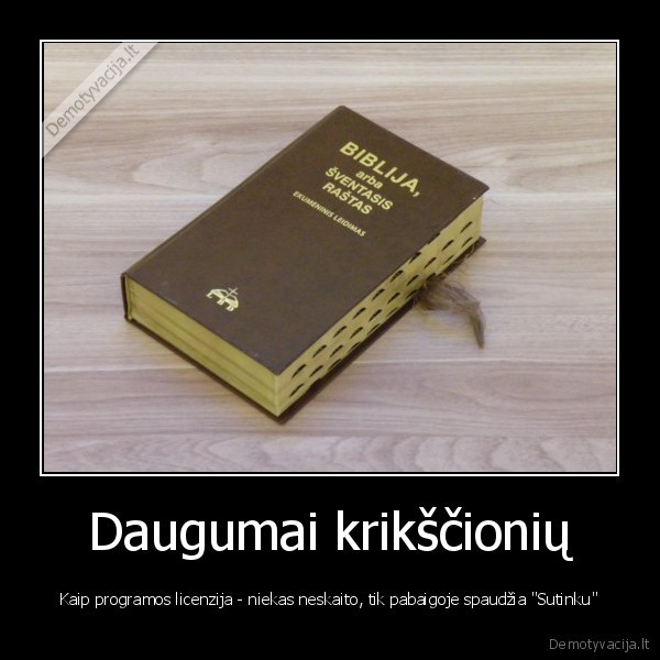 Daugumai krikščionių