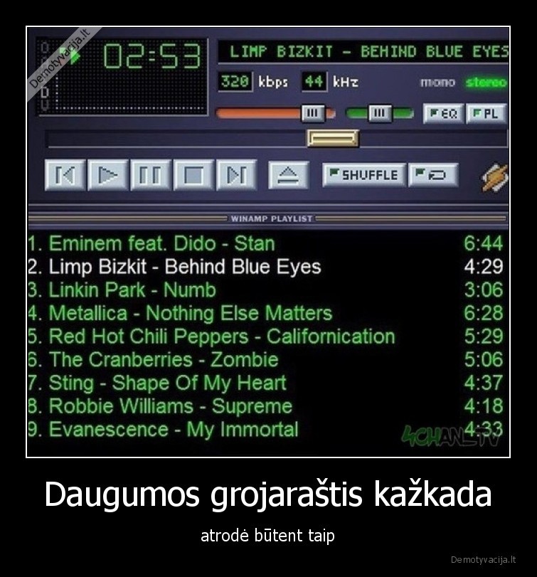 winamp,grojarastis,muzika,limp, bizkit