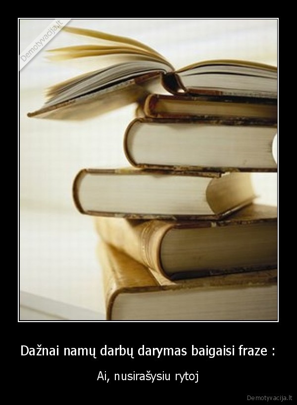 namu, darbai, knygos