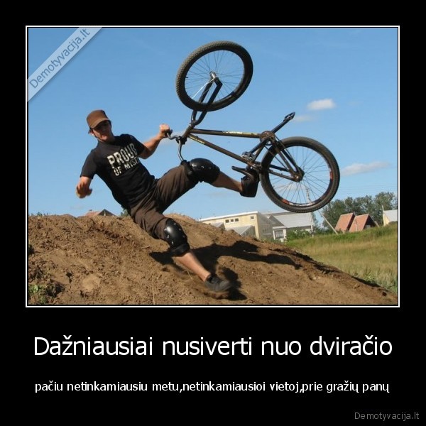 Dažniausiai nusiverti nuo dviračio