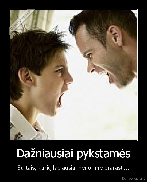 Dažniausiai pykstamės