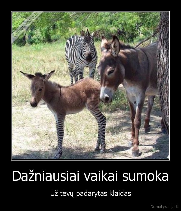 Dažniausiai vaikai sumoka