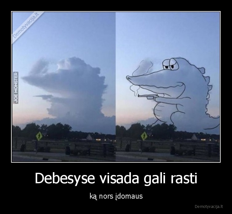debesys,krokodilas,vaizduote