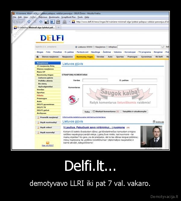 vainiene,llri,delfi,straipsniai