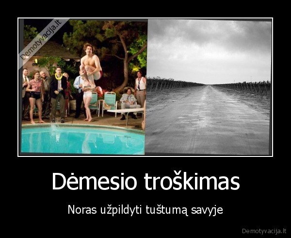 demesys, noras, tustuma, viduje