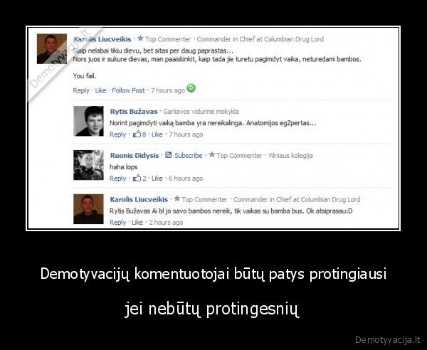 demotyvacijos,komentatorius,komentaras,gimdymas,bamba,protingas