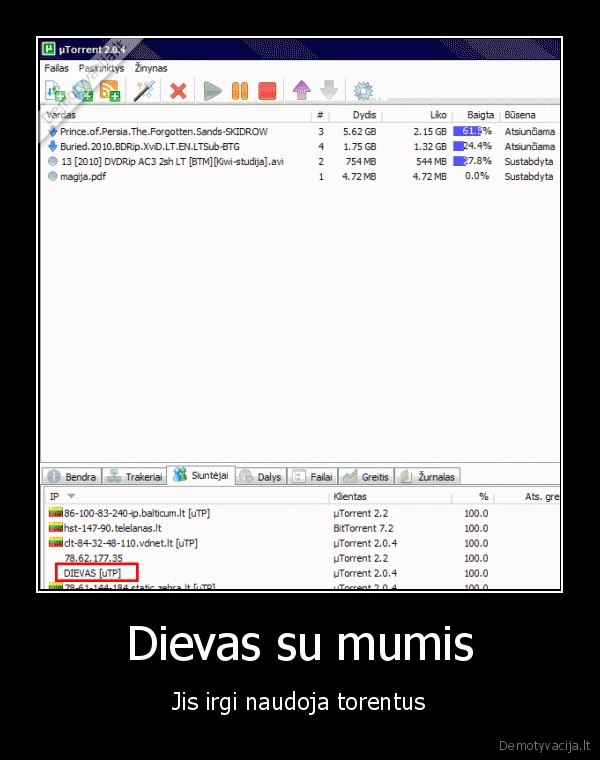 Dievas su mumis