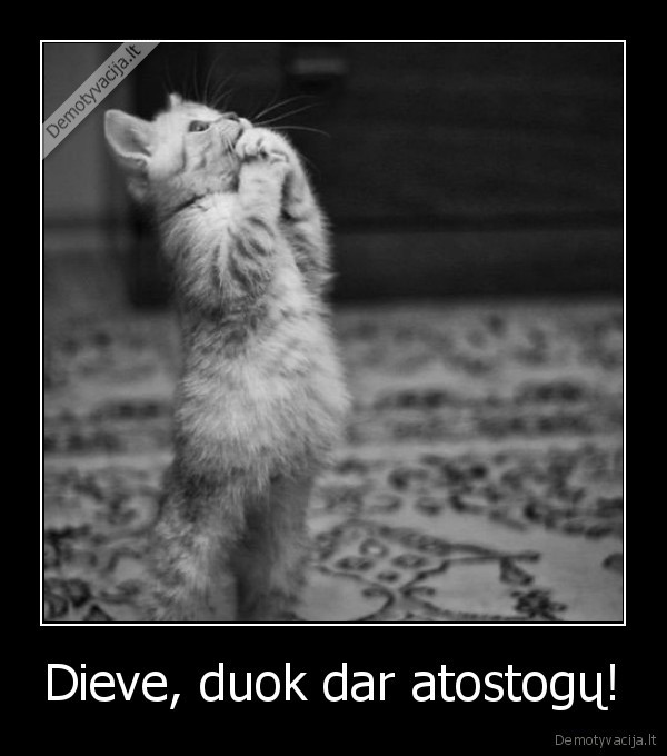 Dieve, duok dar atostogų!