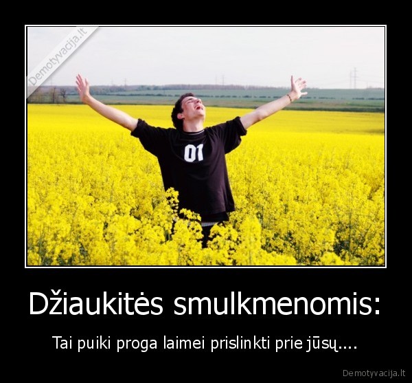 Džiaukitės smulkmenomis: