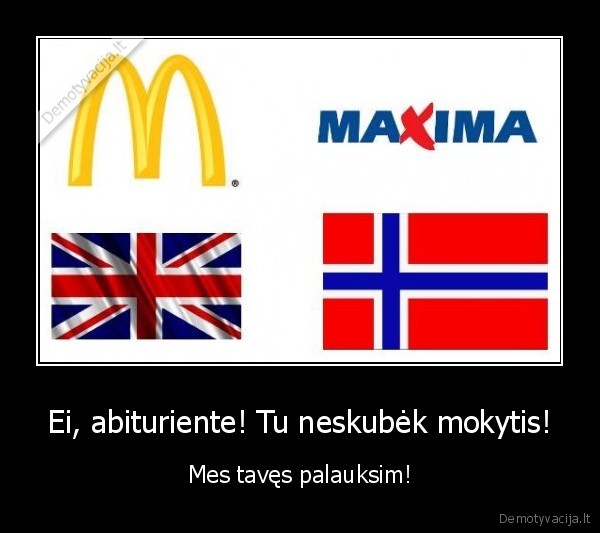 norvegija,anglija,maxima,mcdonalds,darbas