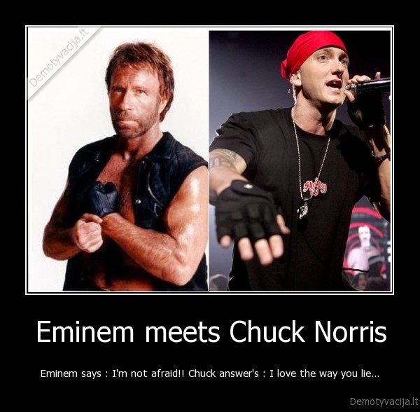 eminem, says, im, not, afraid, chuck, answers, i, love, the, way, you, lie