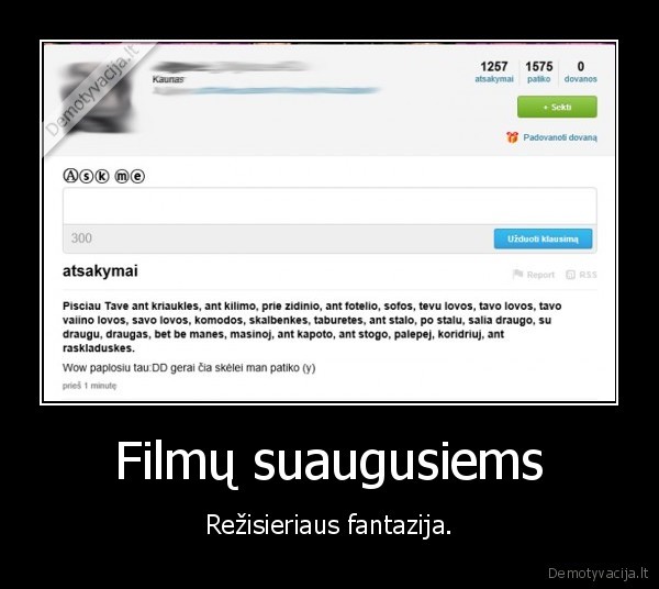 ask,atsakymas,fantazija