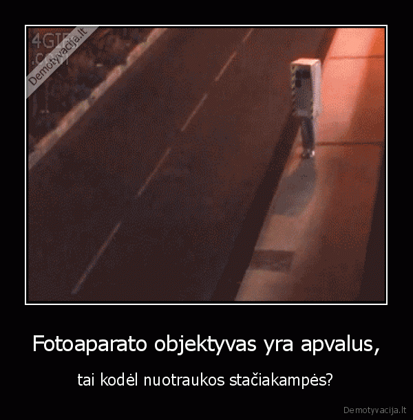 Fotoaparato objektyvas yra apvalus,