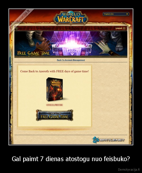 world, of, warcraft, 7, days, dienos, wow, nemokamas, zaidimas, facebook, real, life