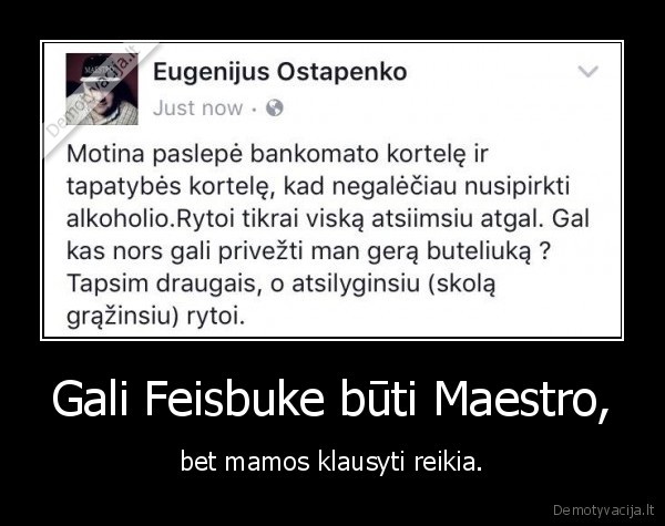 ostapenko,feisbukas,alkoholis,mama