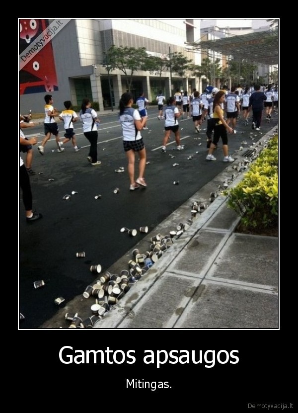 mitingas,gamta,siuksles