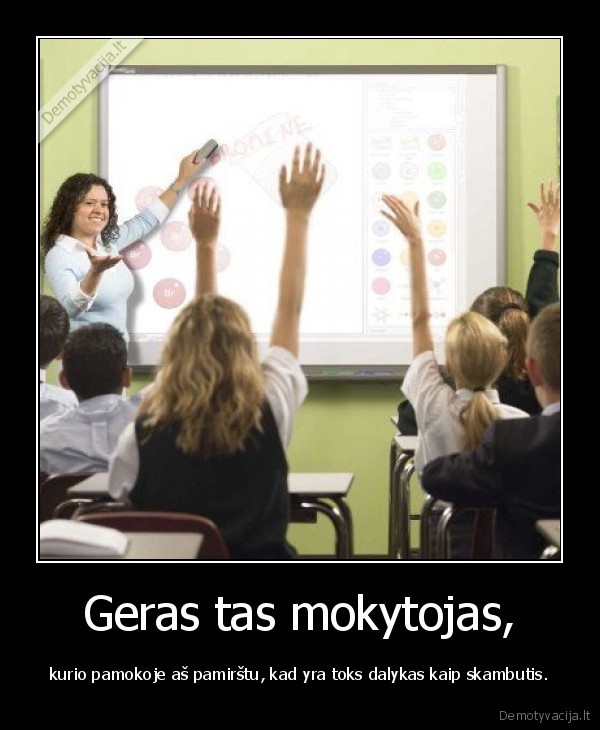 mokytojas, idomiai, aiskina, tema
