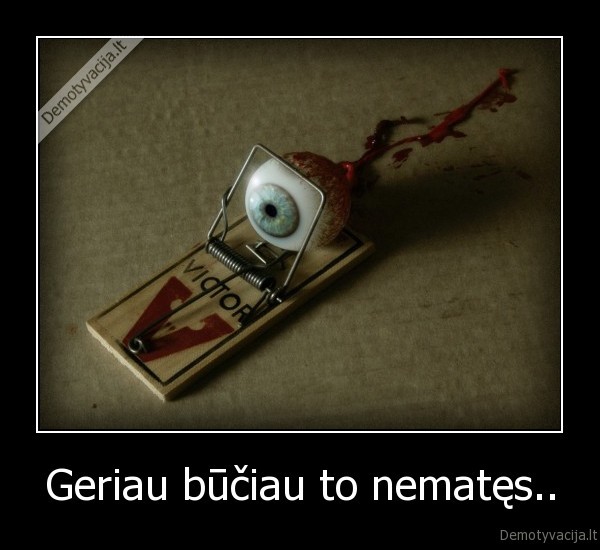 Geriau būčiau to nematęs..