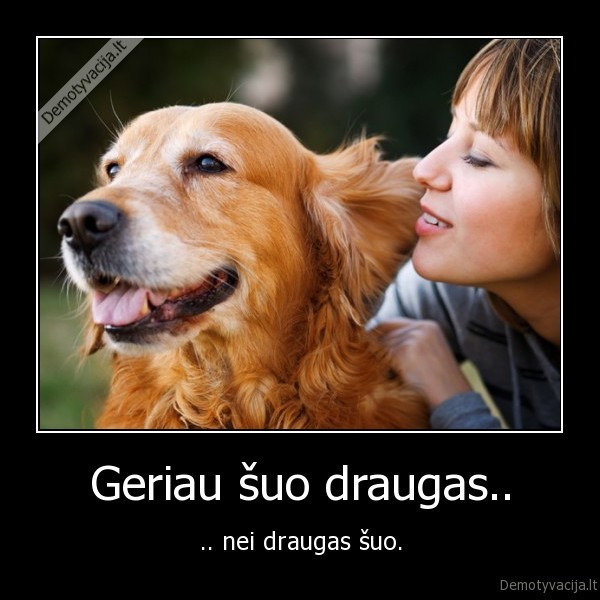 Geriau šuo draugas..
