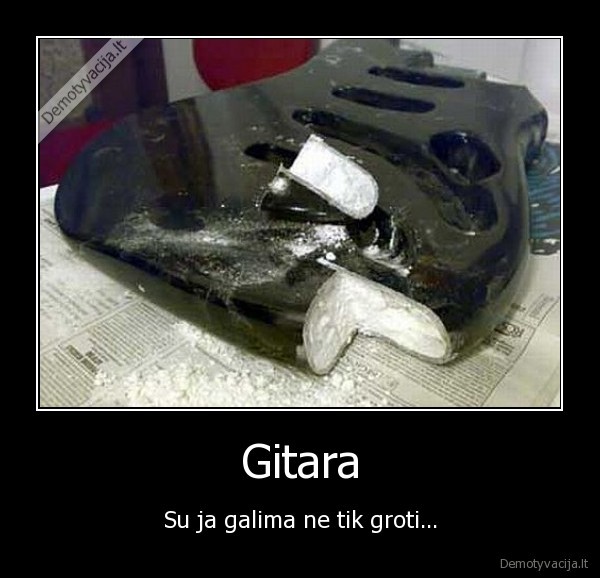 kokainas,gitara,narkotikai