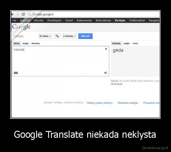 Google Translate niekada neklysta