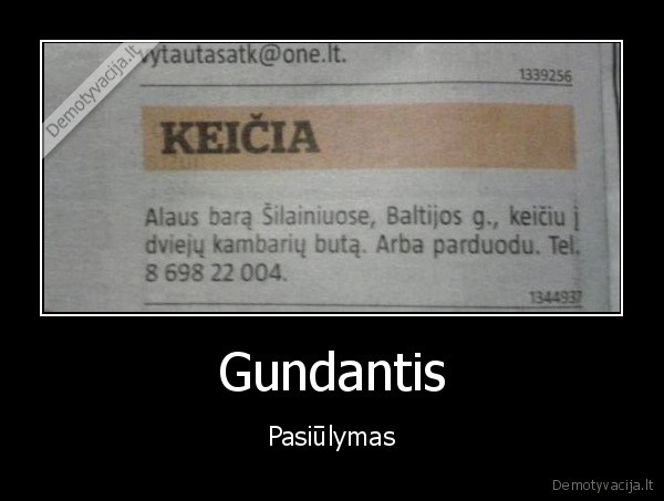 juokingas, skelbimas,skelbimas, laikrastyje