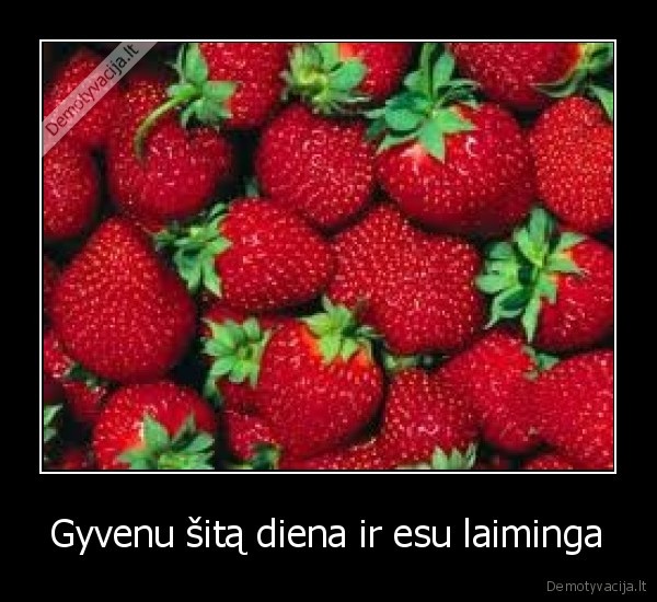Gyvenu šitą diena ir esu laiminga