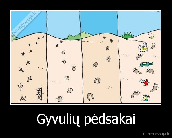 zmogus,siukslintojas,gyvunu, pedsakai