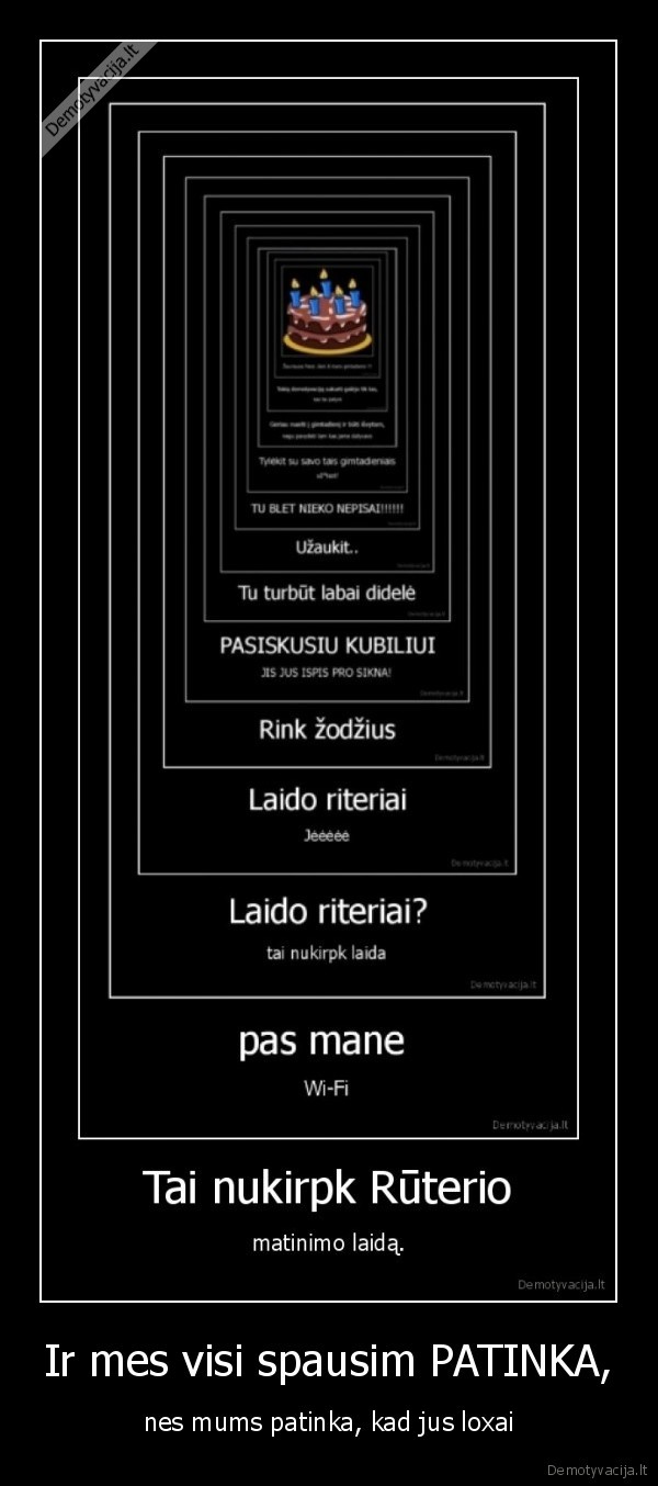 Ir mes visi spausim PATINKA,
