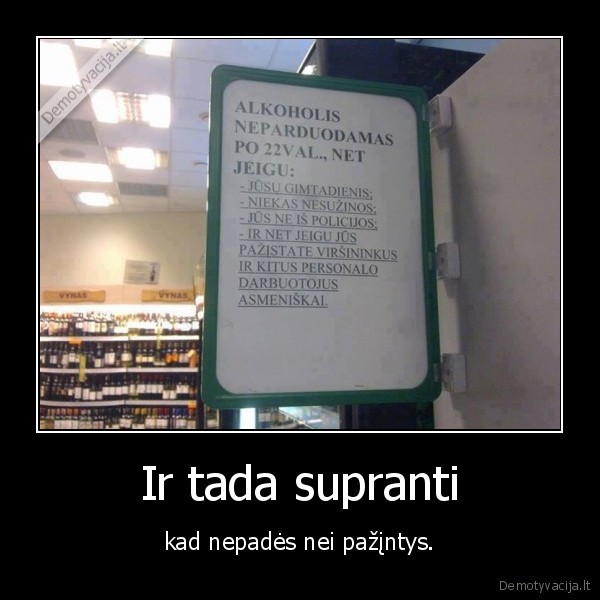 Ir tada supranti