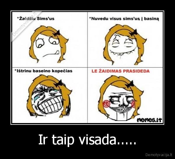 Ir taip visada.....