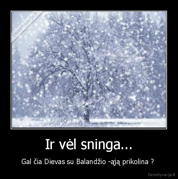 Ir vėl sninga...