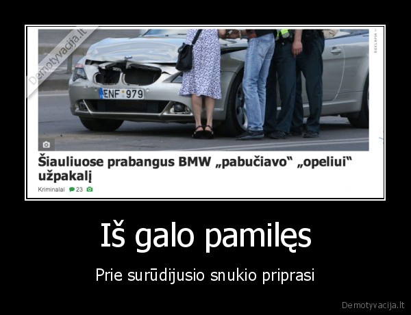 opel, ir, bmw, avarija,juokinga, antraste