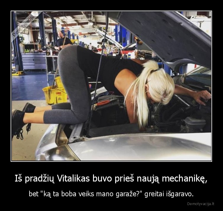 mechanikas,mergina,uzpakaliukas