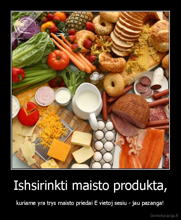 maisto, priedai, e