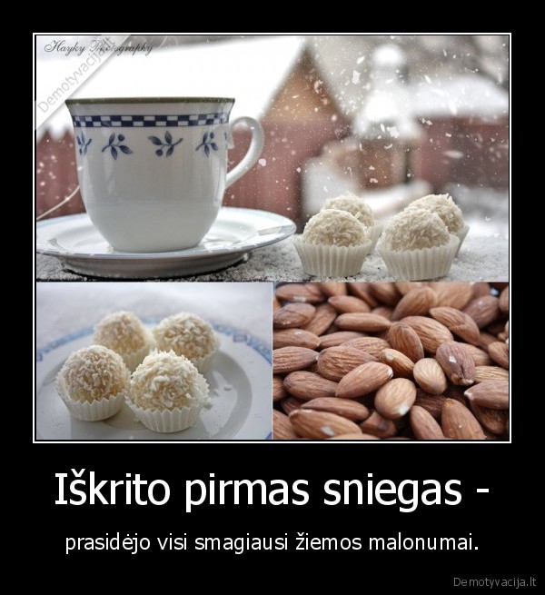 Iškrito pirmas sniegas -
