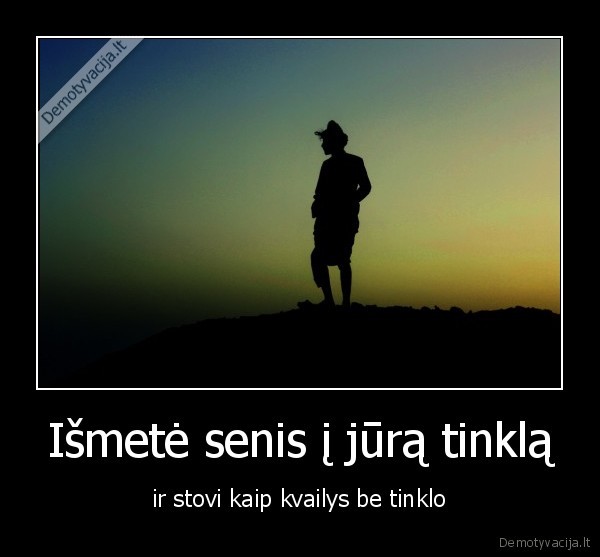 Išmetė senis į jūrą tinklą