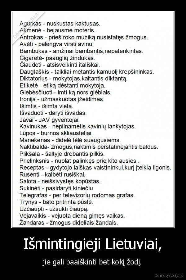 ismintis,zodis
