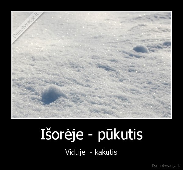 Išorėje - pūkutis
