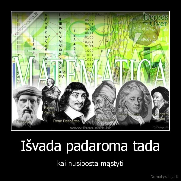 Išvada padaroma tada