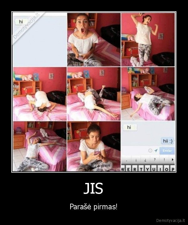 sms,parase, pirmas