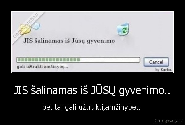JIS šalinamas iš JŪSŲ gyvenimo..