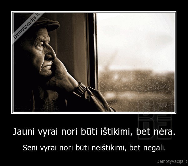 vyrai, senatve, jaunyste