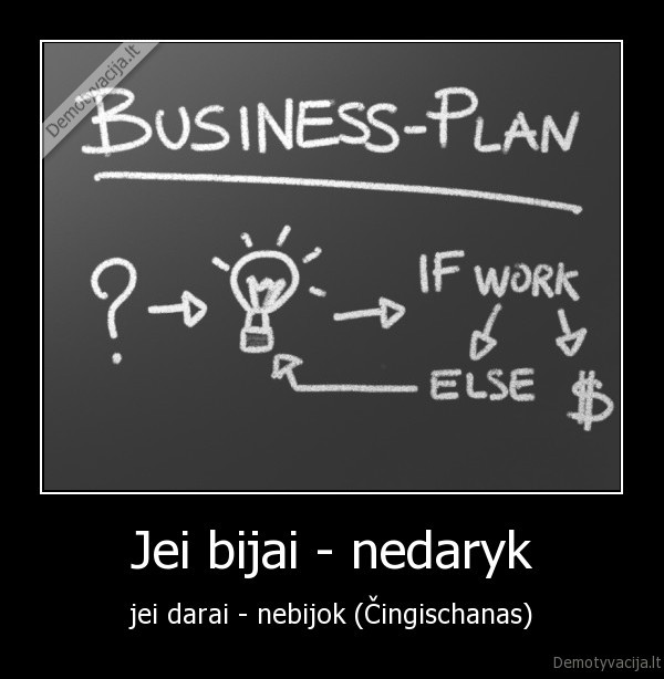 Jei bijai - nedaryk