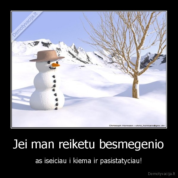 Jei man reiketu besmegenio