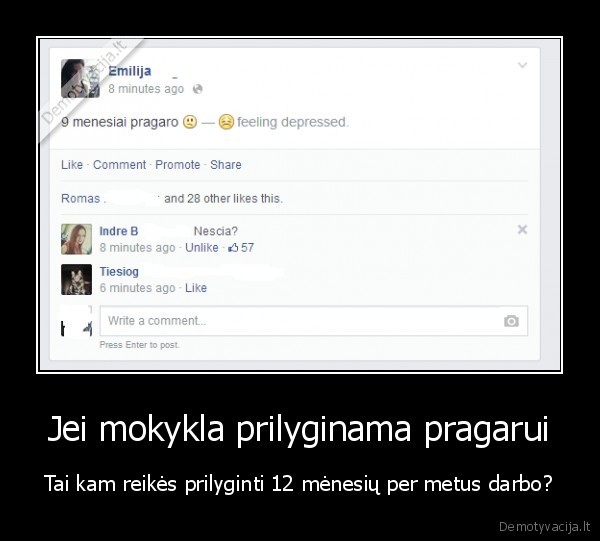 9, menesesiai,mokykla,nestumas,sunku,facebook,komentaras,like