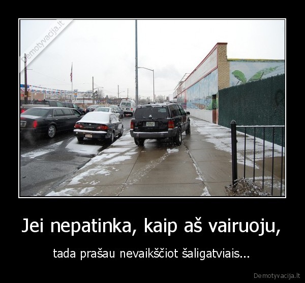 Jei nepatinka, kaip aš vairuoju,
