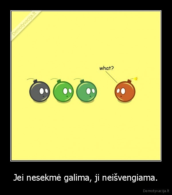 Jei nesekmė galima, ji neišvengiama.