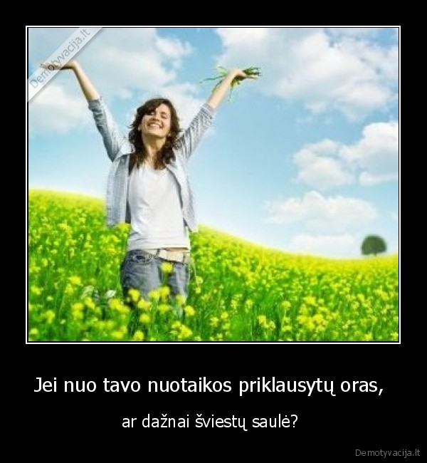 Jei nuo tavo nuotaikos priklausytų oras, 
