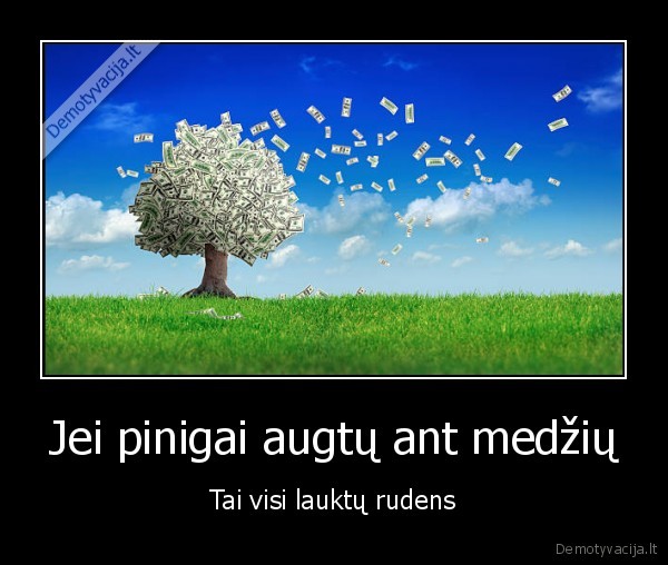 pinigai,krenta, lapai